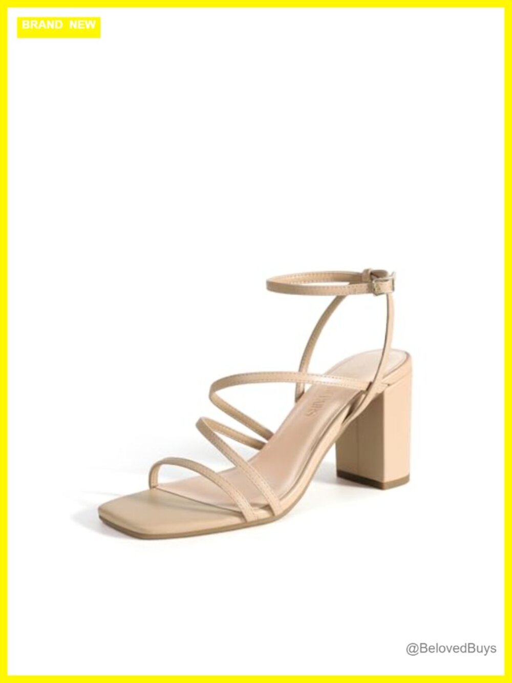 Chunky Heel Sandals Square Toe Strappy Block Heels